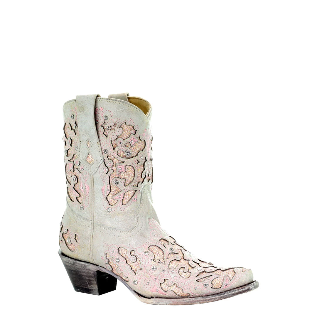 Corral Women's Mariah Shortie Western Wedding Cowgirl Boots 2 Corral Women's Mariah Shortie Western Wedding Cowgirl Boots - Image 2