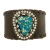 Cowgirl Confetti Women's Moonlight Blues Leather Cuff Bracelet