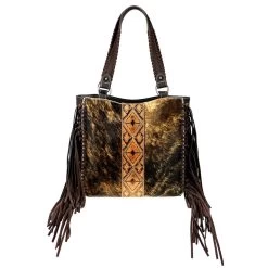 Trinity Ranch Hair-On Cowhide Leather Embossed Tote