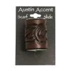 Austin Accent Women's Floral Carved Leather Scarf Slide