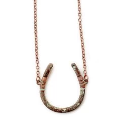 Wyo-Horse Women's Wire Wrapped Horseshoe Necklace