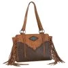 Justin Women's Fringe Accent Two-Tone Satchel