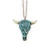 Wyo-Horse Ornate Steer Skull Necklace