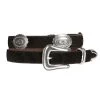 Wrangler Women's Hide Hair & Conchos Belt