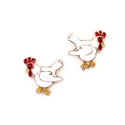 Wyo-Horse Women's Enamel Chicken Earrings -Western Fashion Ladies 94e60fa0c6066df7599aef0a4b5984ed