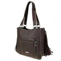 Trinity Ranch Hair-On Cowhide Leather Embossed Tote -Western Fashion Ladies 9ec8e7deff7eec40a00d4ddda3d23ade
