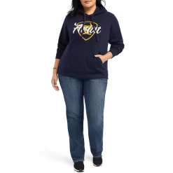 Ariat Women's REAL Shield Logo Hoodie -Western Fashion Ladies AIL 10041679 full plus