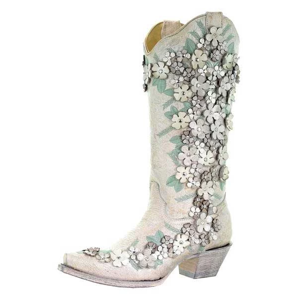 Corral Women's Flora Western Wedding Cowgirl Boots 1 Corral Women's Flora Western Wedding Cowgirl Boots