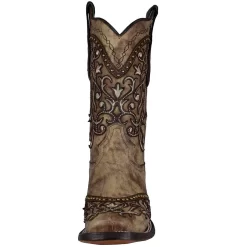 Corral Women's Overlay Square Toe Cowgirl Boots -Western Fashion Ladies CBC A4164 M 3
