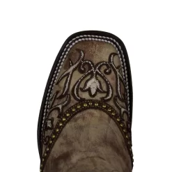 Corral Women's Overlay Square Toe Cowgirl Boots -Western Fashion Ladies CBC A4164 M 4