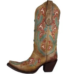 Corral Women's Embroidered Snip Toe Cowgirl Boots -Western Fashion Ladies CBC A4181 M