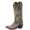 Circle G Women's Andrea Snip Toe Cowgirl Boots
