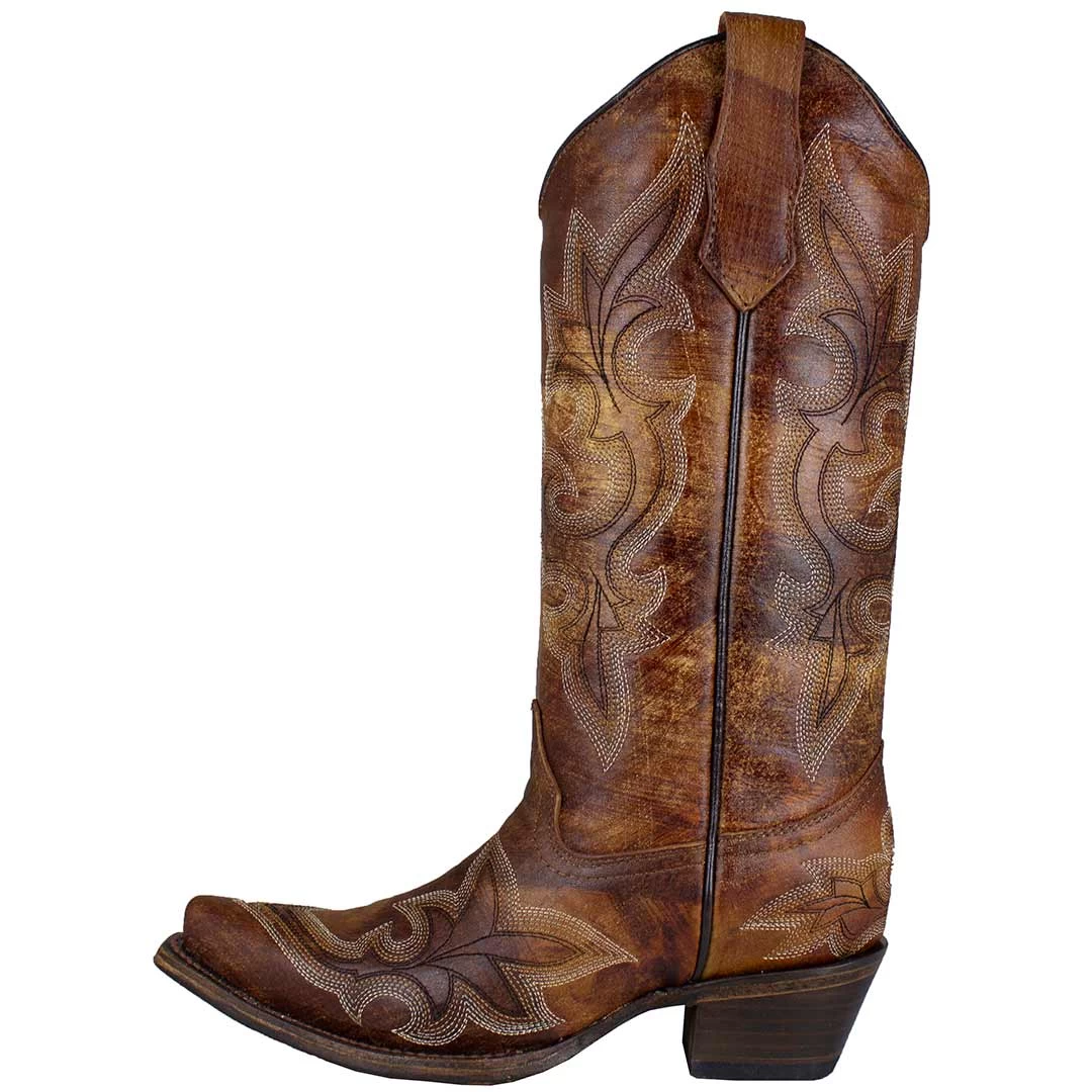 Circle G Women's Embroidered Snip Toe Cowgirl Boots 2 Circle G Women's Embroidered Snip Toe Cowgirl Boots - Image 2