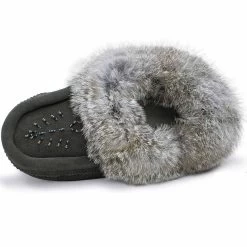 Lammle's Womens' Fur Trim Moccasins