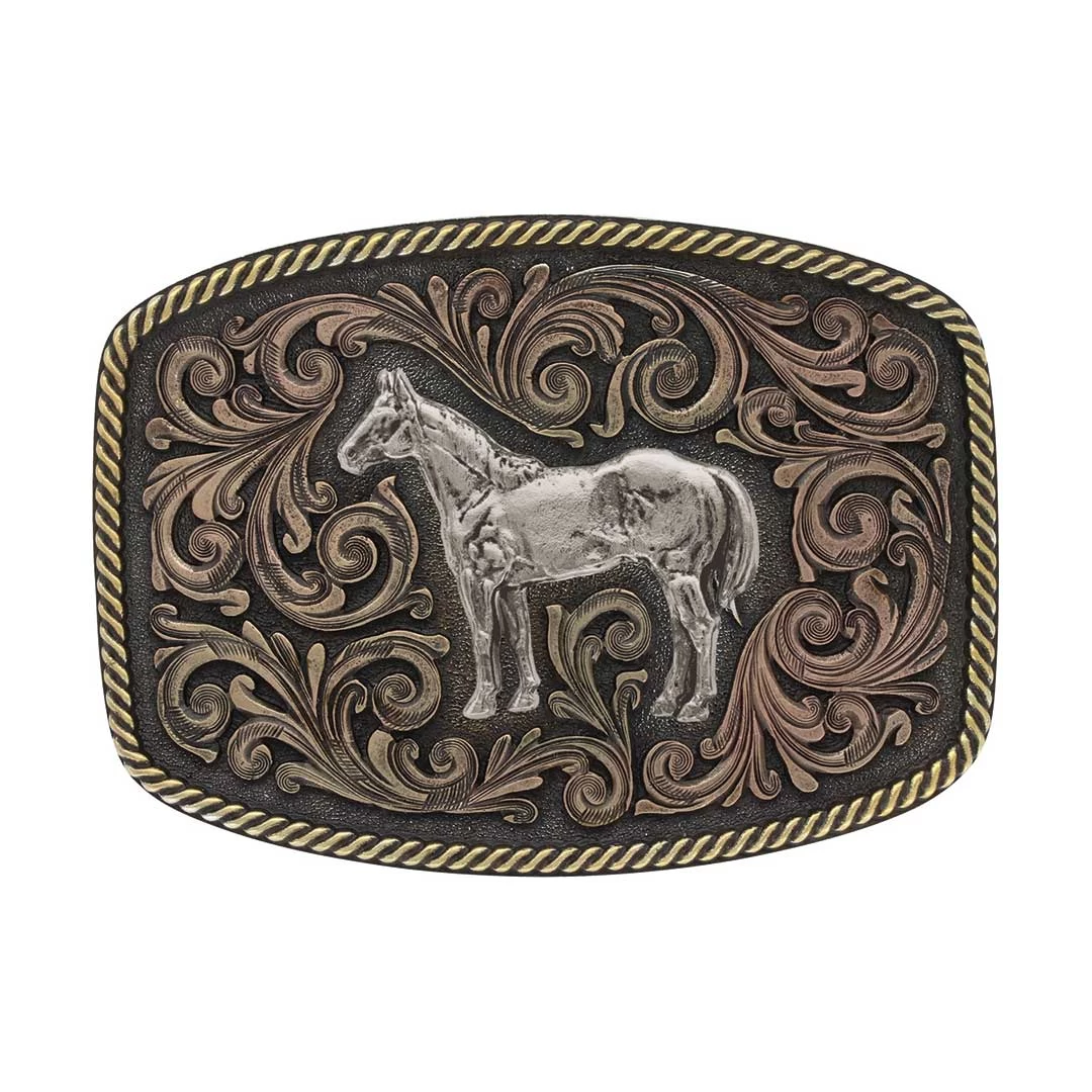 Montana Silversmiths Women's Tri-Color Attitude Buckle 1 Montana Silversmiths Women's Tri-Color Attitude Buckle
