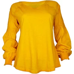 Cruel Denim Women's Raglan Embroidered Sleeve Blouse