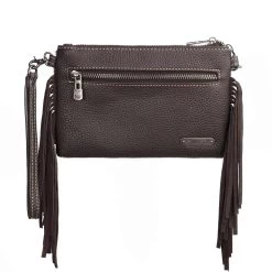Montana West Hair-On Cowhide Leather Fringe Clutch/Crossbody Purse -Western Fashion Ladies TRN RLH 023CF 2