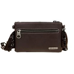 Montana West Hair-On Cowhide Leather Fringe Clutch/Crossbody Purse -Western Fashion Ladies TRN RLH 023CF