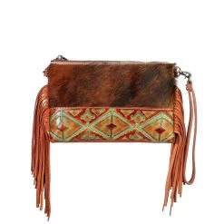 Montana West Women's Hair-On Hide Fringe Crossbody Clutch 8 Montana West Women's Hair-On Hide Fringe Crossbody Clutch -Western Fashion Ladies TRN RLH 025 BR 1