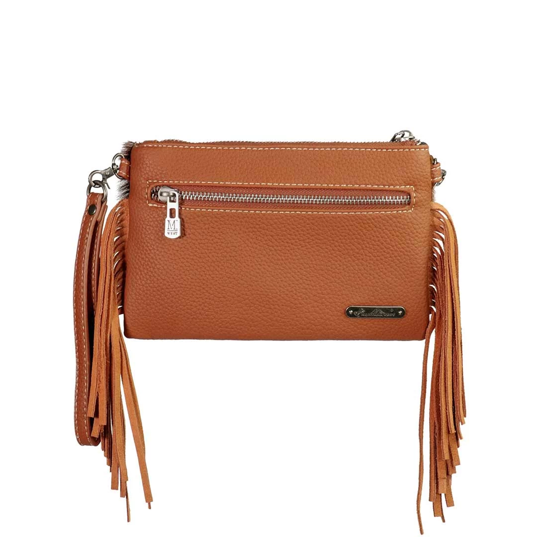 Montana West Women's Hair-On Hide Fringe Crossbody Clutch 5 Montana West Women's Hair-On Hide Fringe Crossbody Clutch - Image 5