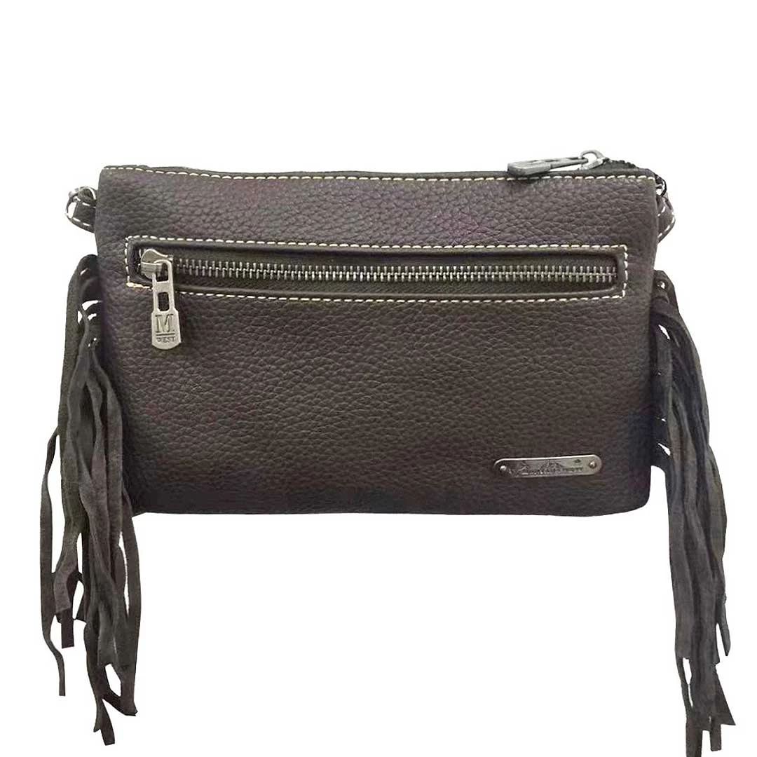 Montana West Women's Hair-On Hide Fringe Crossbody Clutch 2 Montana West Women's Hair-On Hide Fringe Crossbody Clutch - Image 2