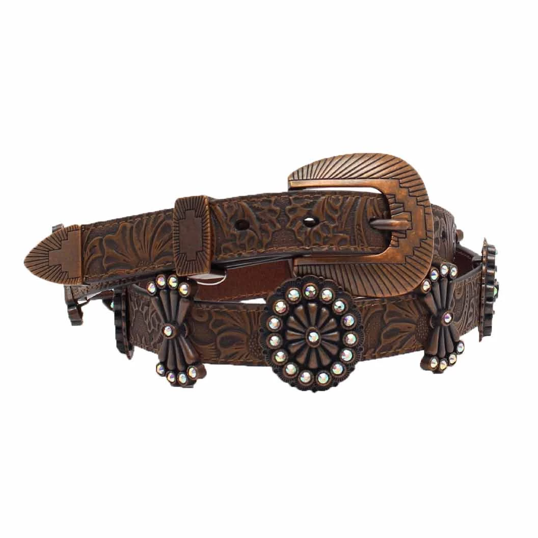 Angel Ranch Women's Antique Copper Concho Belt 1 Angel Ranch Women's Antique Copper Concho Belt