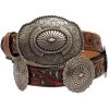Ariat Women's Concho Turquoise Underlay Leather Belt