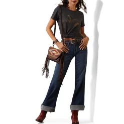 Ariat Women's Rodeo Stitches T-Shirt -Western Fashion Ladies ariat women s rodeo stitches t shirt