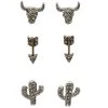 Blazin Roxx Women's Bull Arrow Cactus Earring Set