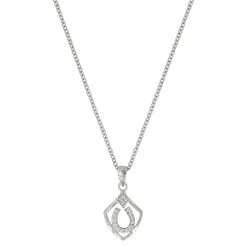 Montana Silversmiths Women's Shielded In Horseshoes Necklace