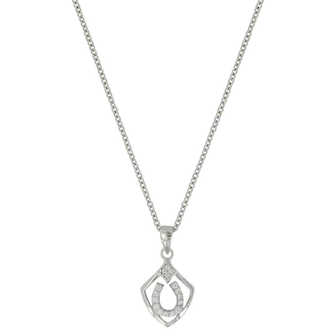 Montana Silversmiths Women's Shielded In Horseshoes Necklace 1 Montana Silversmiths Women's Shielded In Horseshoes Necklace