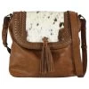 Catchfly Chestnut Hair-On-Hide Crossbody Purse
