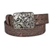 Catchfly Women's Leafy Tooled Pattern Belt