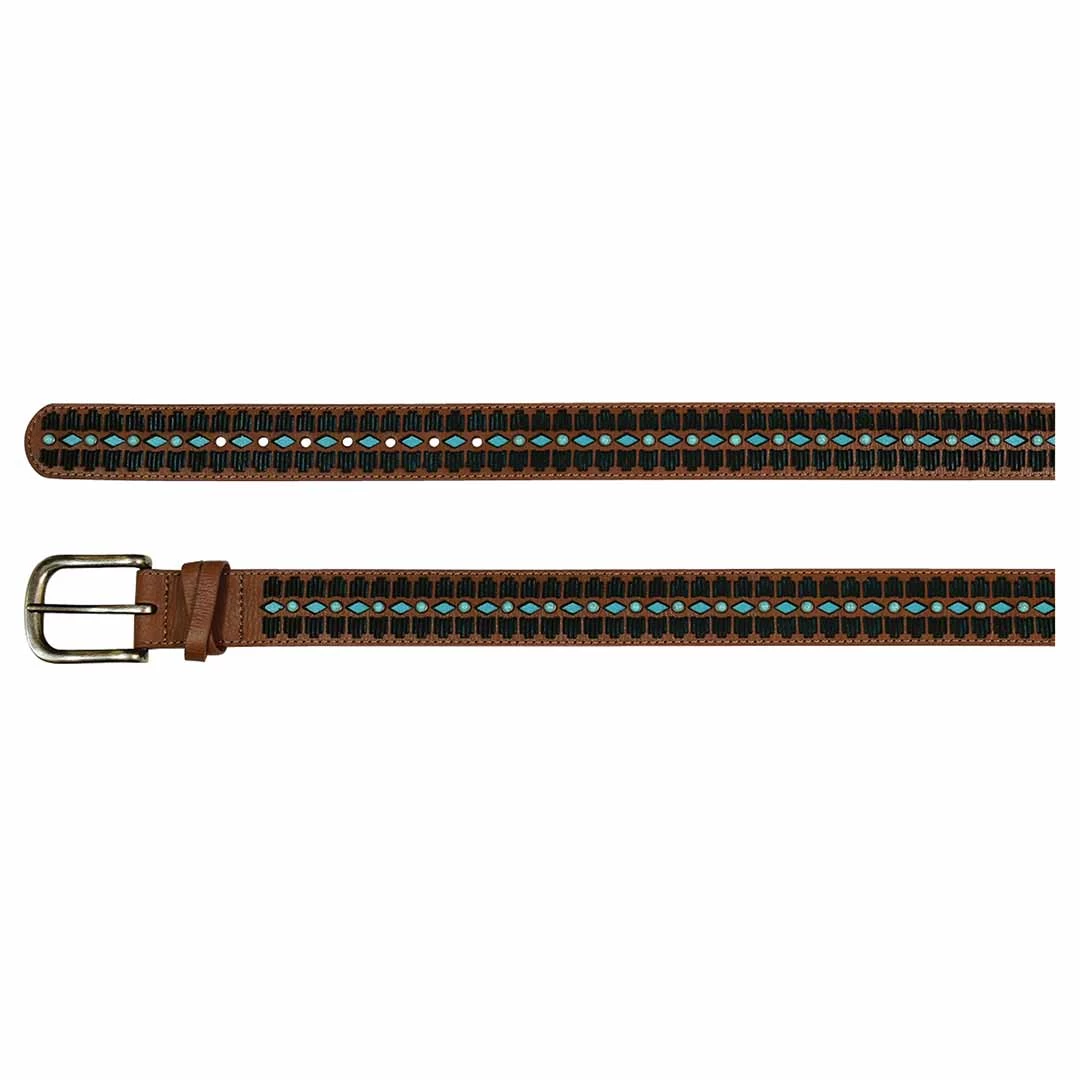 Catchfly Women's Turquoise Underlay Belt 1 Catchfly Women's Turquoise Underlay Belt