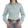 Cinch Women's Stripe Print Button-Down Shirt