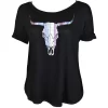 Cowgirl Hardware Women's Steer Skull Graphic T-Shirt