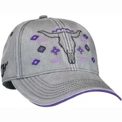 Cowgirl Hardware Women's Steer Skull Snap Back Cap