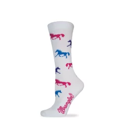 Wrangler Horse Print Womens Crew Sock -Western Fashion Ladies faba3460a8af8aad6c2f95272a68c866