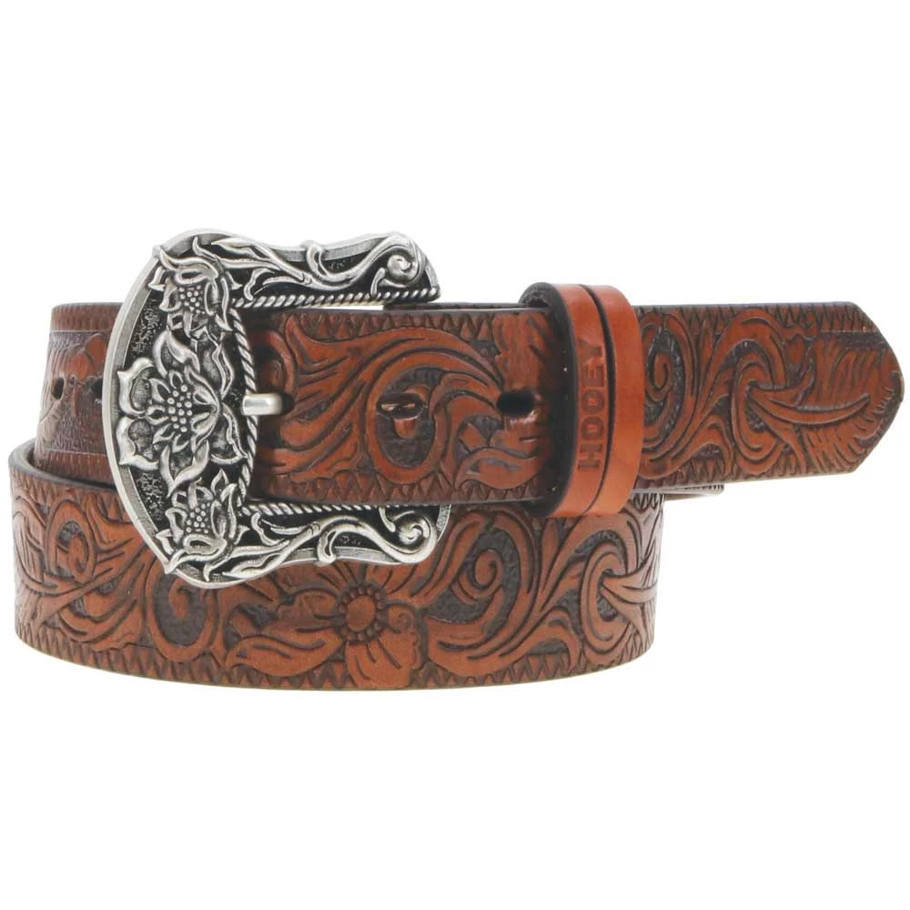 Hooey Women's Flora Embossed Leather Belt 1 Hooey Women's Flora Embossed Leather Belt