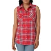 Wrangler Women's Retro Sleeveless Plaid Snap Shirt