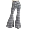 Rock & Roll Denim Women's High Rise Extra Stretch Aztec Print Bell Bottom Jeans