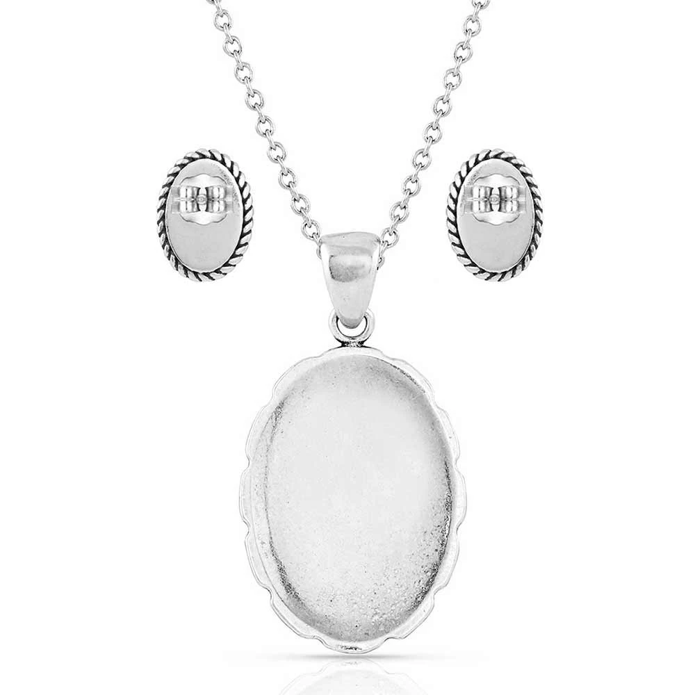 Montana Silversmiths Into The Blue Turquoise Oval Jewelry Set 2 Montana Silversmiths Into The Blue Turquoise Oval Jewelry Set - Image 2