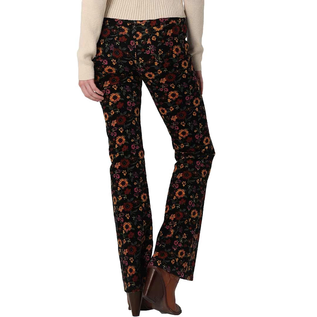 Wrangler Women's Fierce Flare Floral Print Corduroy Jeans 3 Wrangler Women's Fierce Flare Floral Print Corduroy Jeans - Image 3