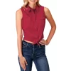 Roper Women's Solid Sleeveless Snap Shirt