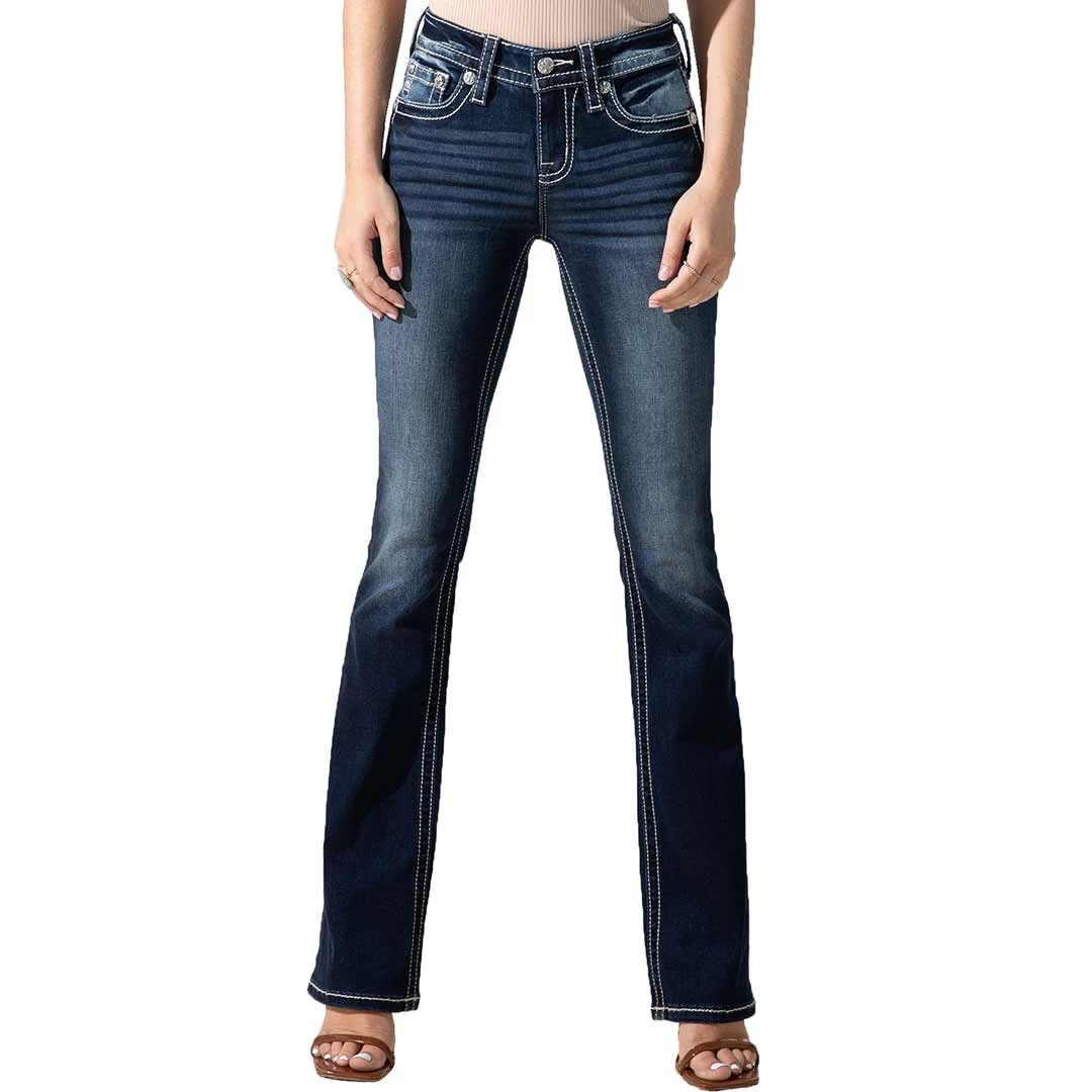 Miss Me Women's Aztec Accent Bootcut Jeans 3 Miss Me Women's Aztec Accent Bootcut Jeans - Image 3
