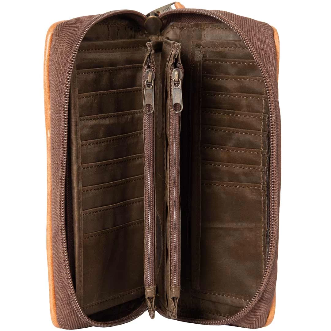 STS Ranchwear Hair-On-Hide Tooled Kacy Organizer 3 STS Ranchwear Hair-On-Hide Tooled Kacy Organizer - Image 3
