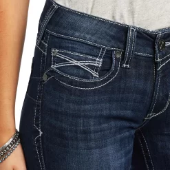 Ariat Women's R.E.A.L. Mid Rise Clarissa Straight Leg Jeans -Western Fashion Ladies img20560 ariat women s r e a l mid rise clarissa straight leg jeans