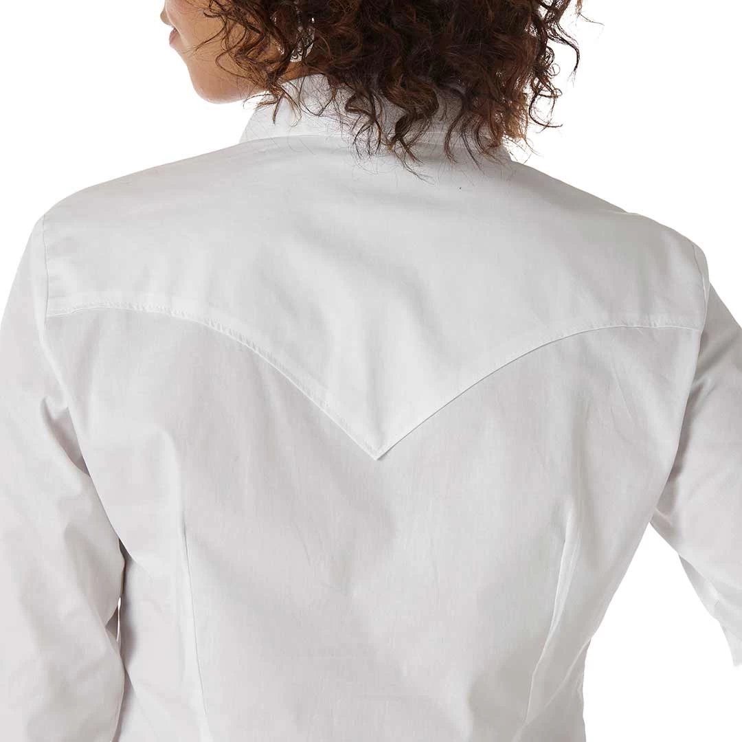 Wrangler Women's Solid Snap Shirt 4 Wrangler Women's Solid Snap Shirt - Image 4