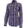 Cowgirl Hardware Women's Plaid Print Snap Shirt