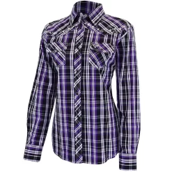 Cowgirl Hardware Women's Plaid Print Snap Shirt